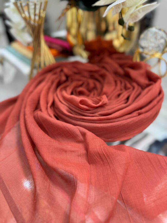 Dubai İpeği Şal - TURUNCU - Organic ScarfsOrganic Scarfs