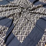 F Desen % 100 Kaşmir Eşarp - Antrasit