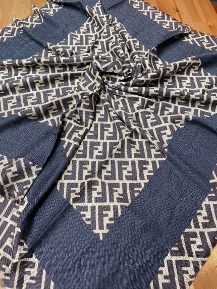 F Desen % 100 Kaşmir Eşarp - Antrasit - Organic ScarfsOrganic Scarfs