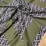 F Desen % 100 Kaşmir Eşarp - Çay Ağacı