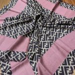 F Desen % 100 Kaşmir Eşarp - Pamuk Şekeri