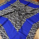 F Desen % 100 Kaşmir Eşarp - Saks