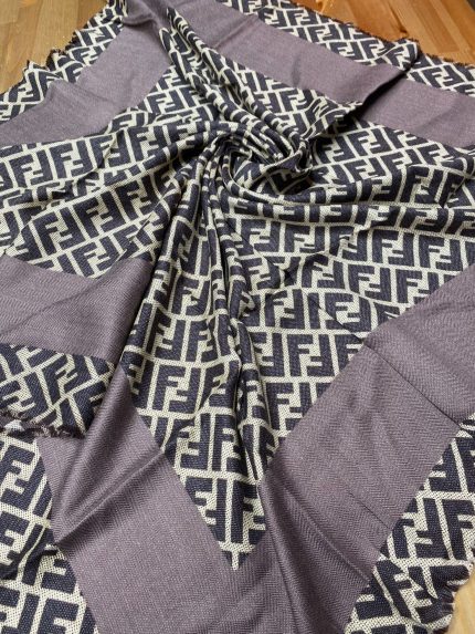 F Desen % 100 Kaşmir Eşarp - Vizon - Organic ScarfsOrganic Scarfs