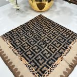 Fendi Bahar Esintisi Pamuk Keten Eşarp - Bej