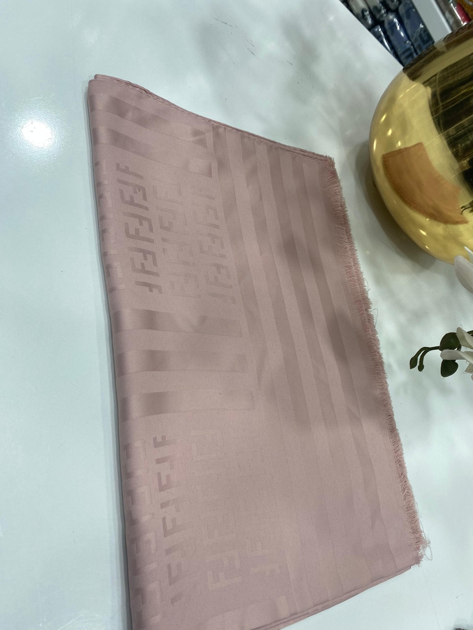 Fendi Pamuklu İpek Jakar Şal - Pamuk Şekeri - Organic ScarfsOrganic Scarfs