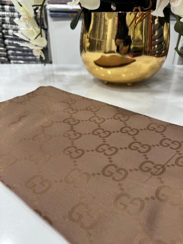 G Desen Pamuk İpeksi Jakar Şal - Çikolata - Organic ScarfsOrganic Scarfs