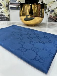 G Desen Pamuk İpeksi Jakar Şal 908204 - İndigo