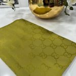 G Desen Pamuk İpeksi Jakar Şal - Yağ Yeşili