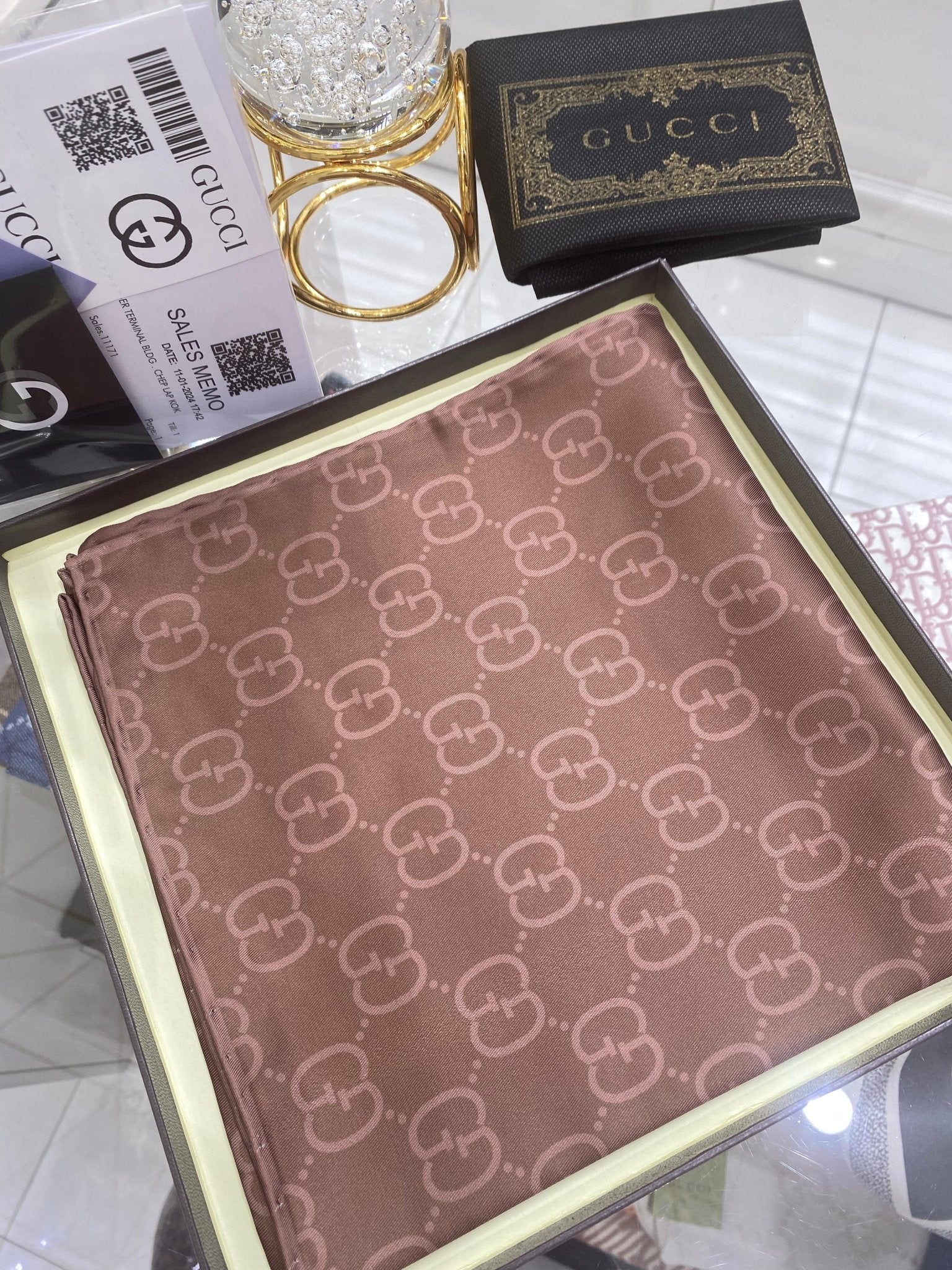 G Desen Twill İpek Eşarp - Çikolata - Organic ScarfsOrganic Scarfs