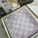 G Desen Twill İpek Eşarp - Füme