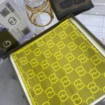 G Desen Twill İpek Eşarp - Yağ Yeşili