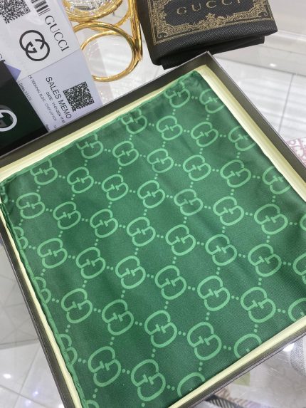 G Desen Twill İpek Eşarp - Yeşil - Organic ScarfsOrganic Scarfs