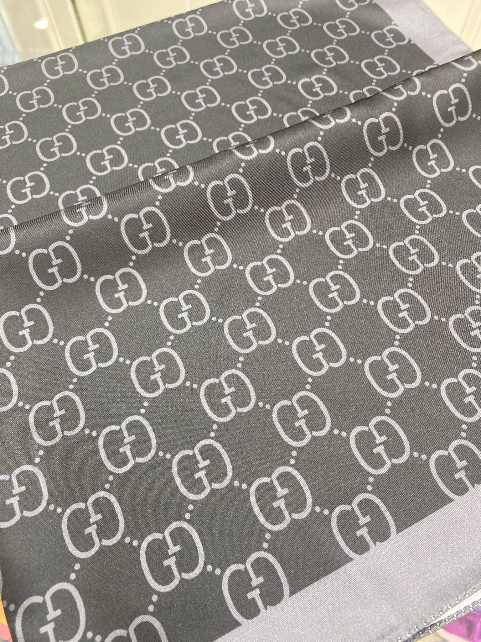 G Desen Twill İpek Şal - Antrasit - Organic ScarfsOrganic Scarfs