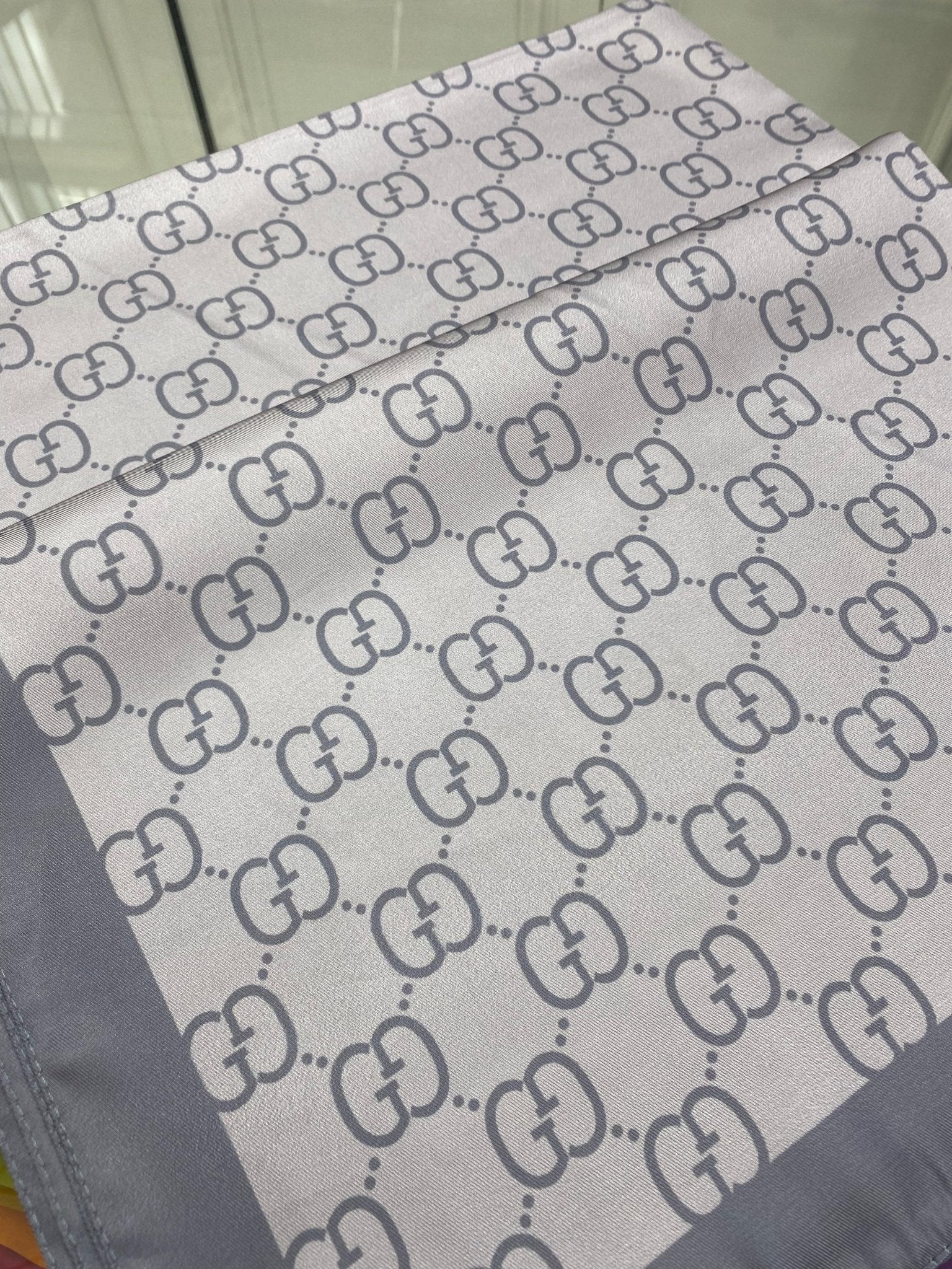 G Desen Twill İpek Şal - Gri - Organic ScarfsOrganic Scarfs