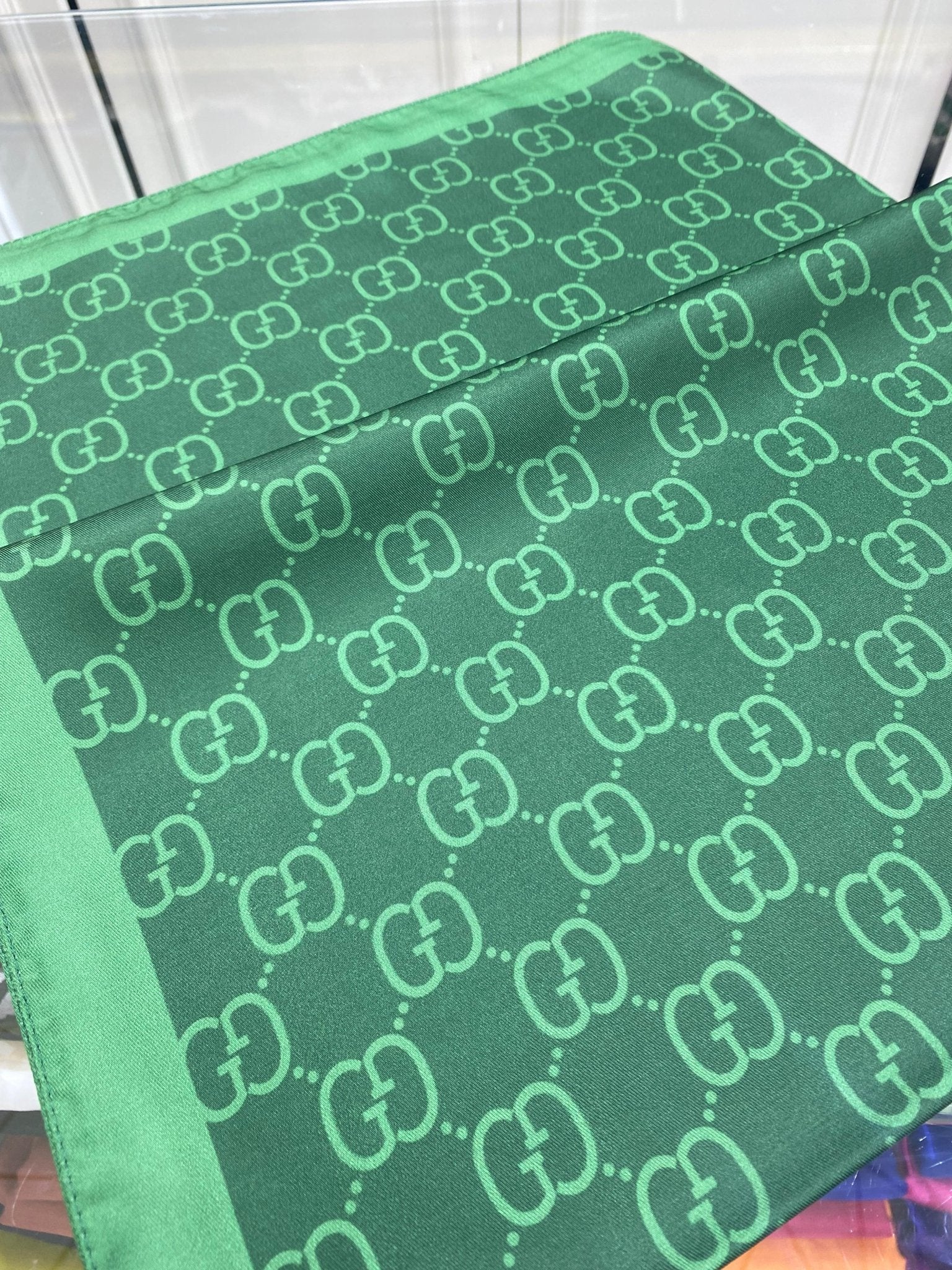 G Desen Twill İpek Şal - Zümrüt - Organic ScarfsOrganic Scarfs