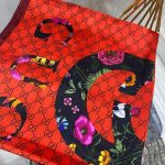 Gucci İthal Vual İpek Şal - Kırmızı