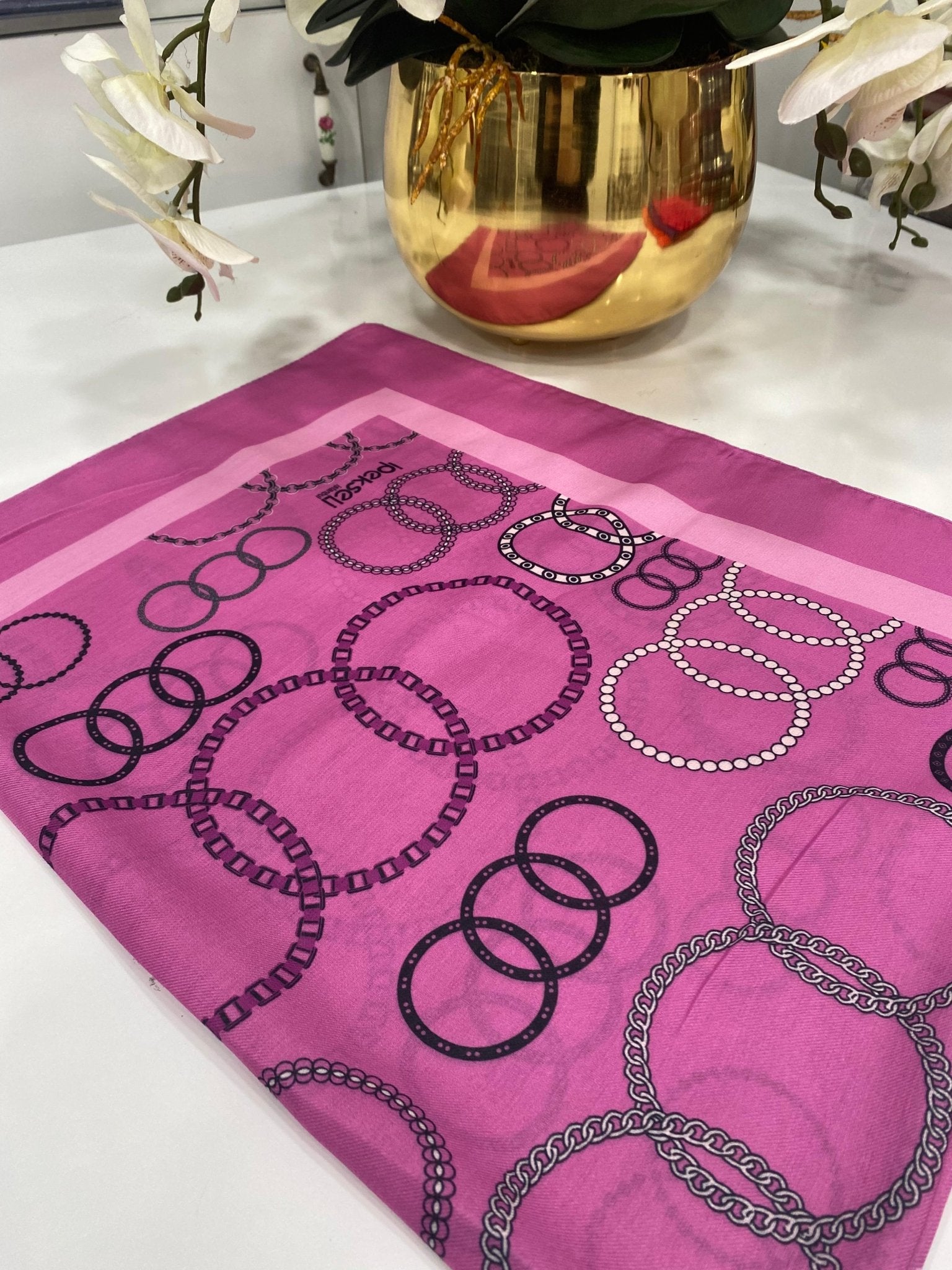 Halka Desen Pamuk Şal - Gül Kurusu - Organic ScarfsOrganic Scarfs