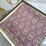 Halka Desen Twill İpek Eşarp - Mocha