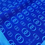 Halka Desen Twill İpek Şal - Saks