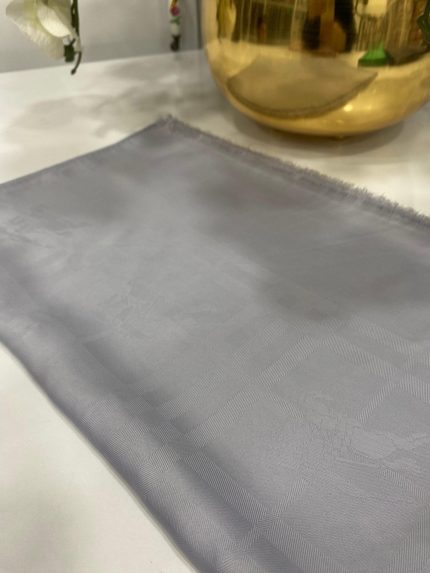 Hermes Desenli İpeksi Jakar Şal - Gri - Organic ScarfsOrganic Scarfs