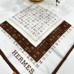 Hermes İpek Eşarp - Kahverengi