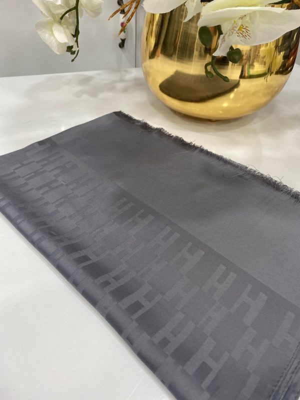 Hermes İpeksi Jakar Şal - Antrasit - Organic ScarfsOrganic Scarfs