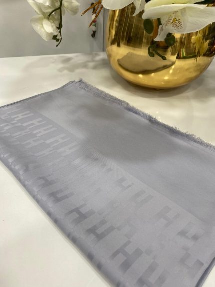 Hermes İpeksi Jakar Şal - Gri - Organic ScarfsOrganic Scarfs