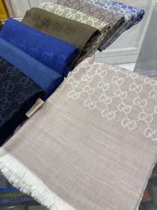 İTHAL A+++ Yün İpek Çift Taraflı Marka Şal 87452  - Bej