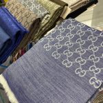 İTHAL A+++ Yün İpek Çift Taraflı Marka Şal 87452  - Kot Mavisi