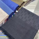 İTHAL A+++ Yün İpek Çift Taraflı Marka Şal 87452  - Siyah/Antrasit