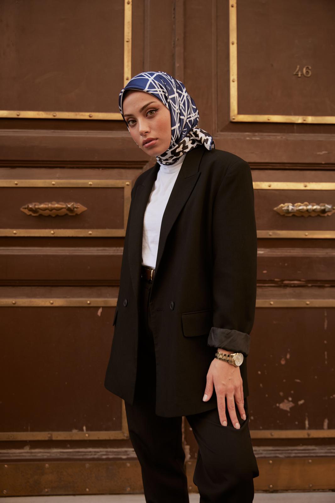 İthal D'or Marka Eşarp - Lacivert - Organic ScarfsOrganic Scarfs