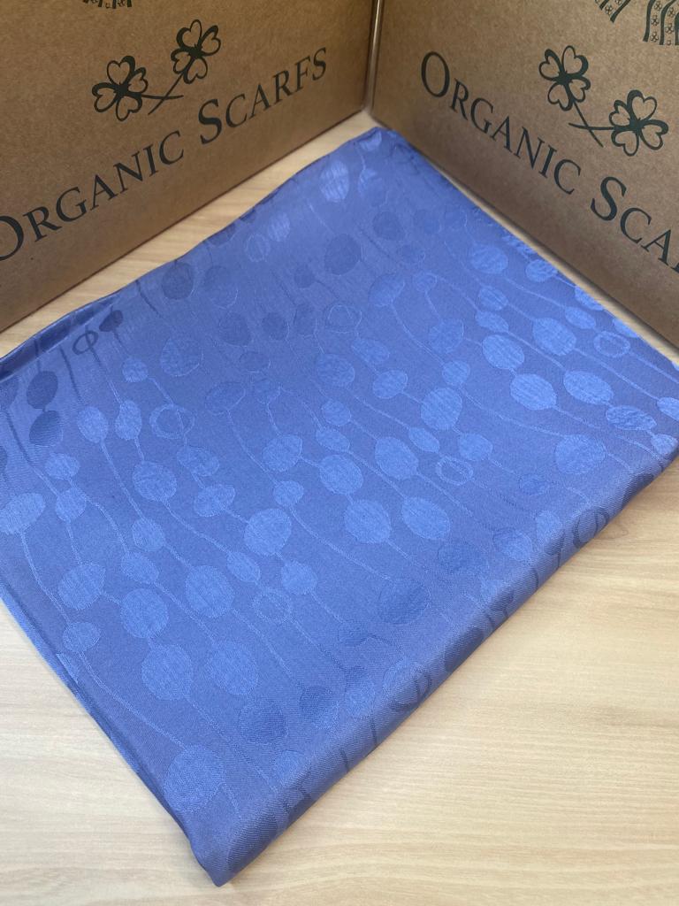 İthal Jakar Salkım Desen - Açık İndigo - Organic ScarfsOrganic Scarfs