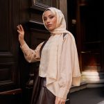 Kazayağı Desen Jakar Şal - Bej