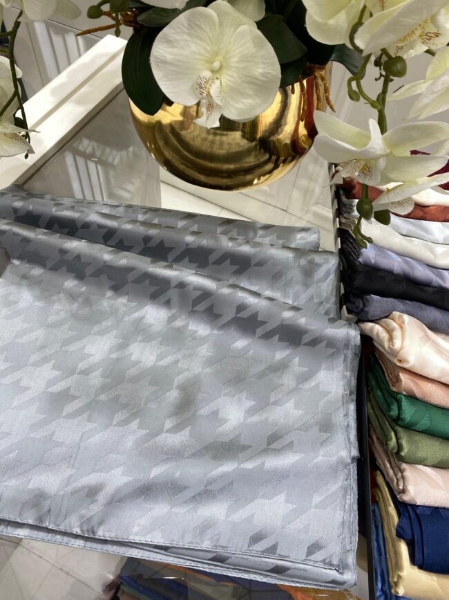 Kazayağı Desen Jakar Şal - Füme - Organic ScarfsOrganic Scarfs