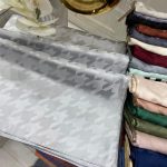 Kazayağı Desen Jakar Şal - Gümüş