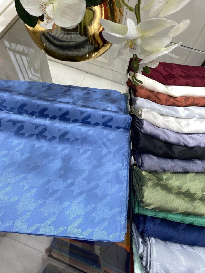 Kazayağı Desen Jakar Şal - İndigo - Organic ScarfsOrganic Scarfs