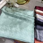 Kazayağı Desen Jakar Şal - Mint