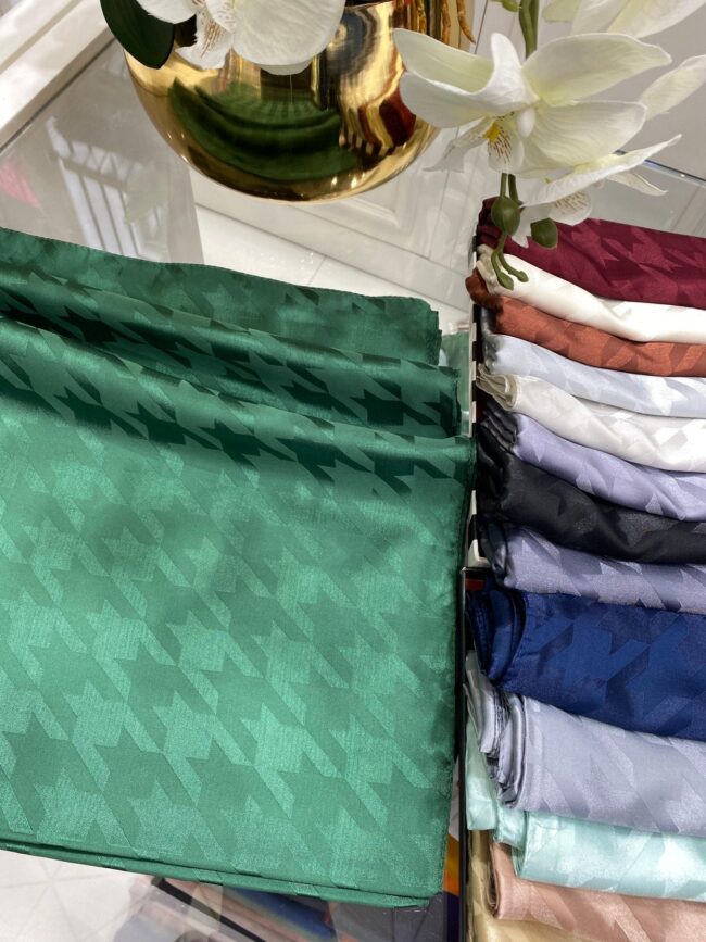 Kazayağı Desen Jakar Şal - Zümrüt - Organic ScarfsOrganic Scarfs