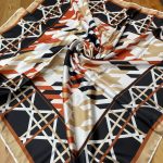 Kazayağı Desen Twill Eşarp - Kiremit