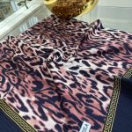 Leopar Desen Mio Caz Eşarp - Gül Kurusu