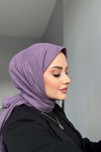 Organic Bambu Eşarp - Eflatun