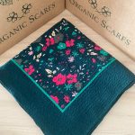 Mio Cazz Çiçek Desenli Eşarp - Zümrüt