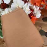 Monogram Desen Pamuk İpek Jakar Şal - Çikolata