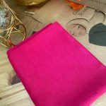 Monogram Desen Pamuk İpek Jakar Şal - Fuşya