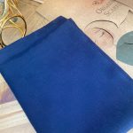 Monogram Desen Pamuk İpek Jakar Şal - Lacivert