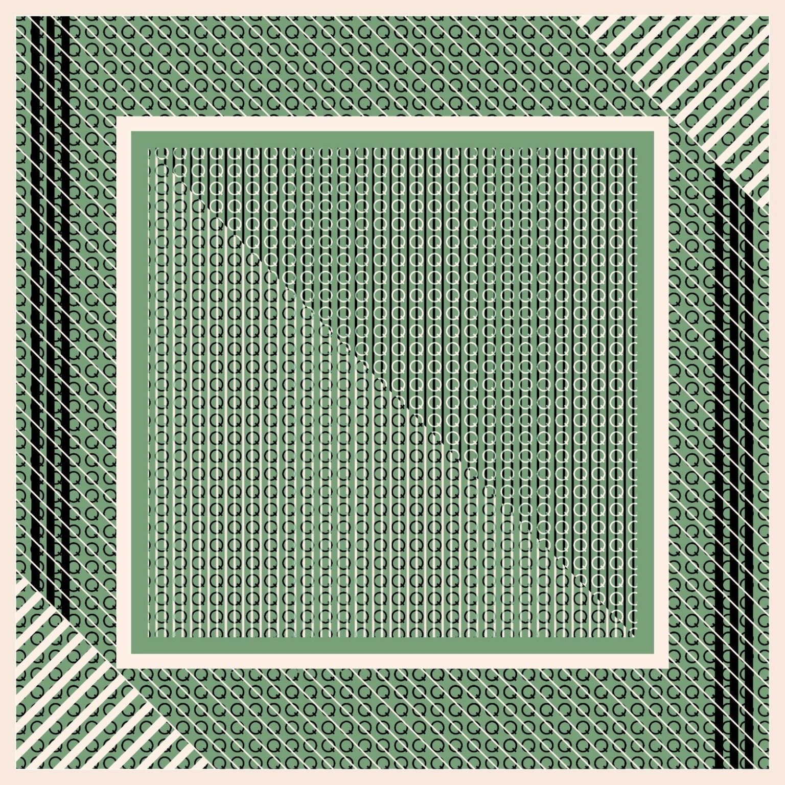 Monogram İthal Eşarp - Çay Ağacı - Organic ScarfsOrganic Scarfs