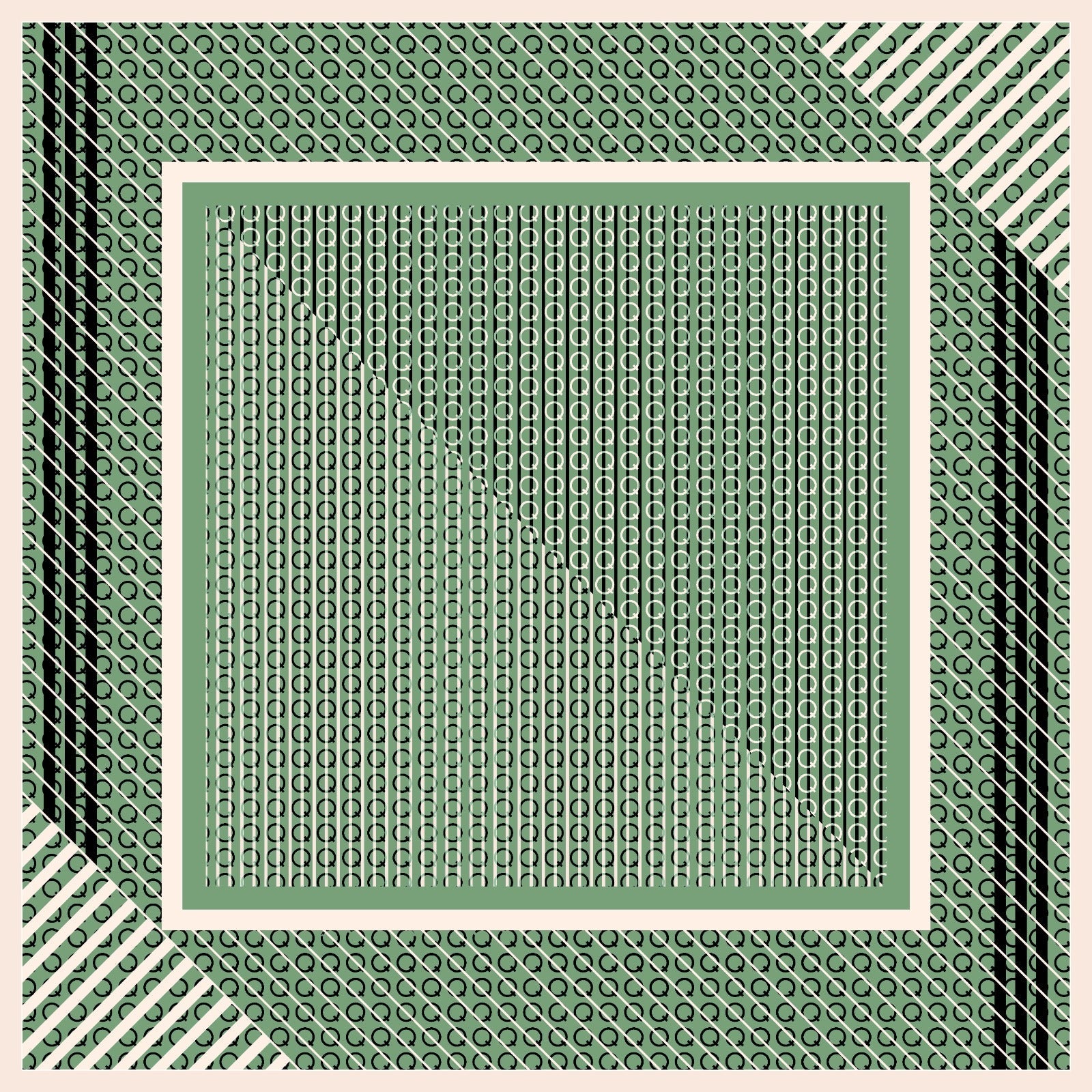 Monogram İthal Eşarp - Çay Ağacı - Organic ScarfsOrganic Scarfs