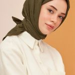 Organic Bambu Eşarp - Asker yeşili