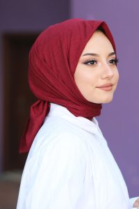 Organic Bambu Eşarp - Bordo