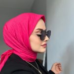 Organic Bambu Eşarp - Fuşya